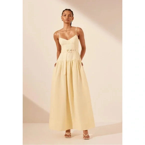 Shona Joy Limon Panelled Bustier Maxi Dress - US 4 *BNWT* - Picture 3 of 13